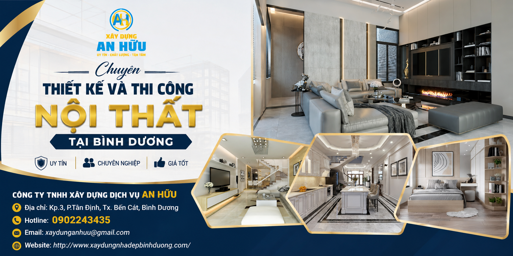 đơn vị thi công nội thất uy tín Bình Dương