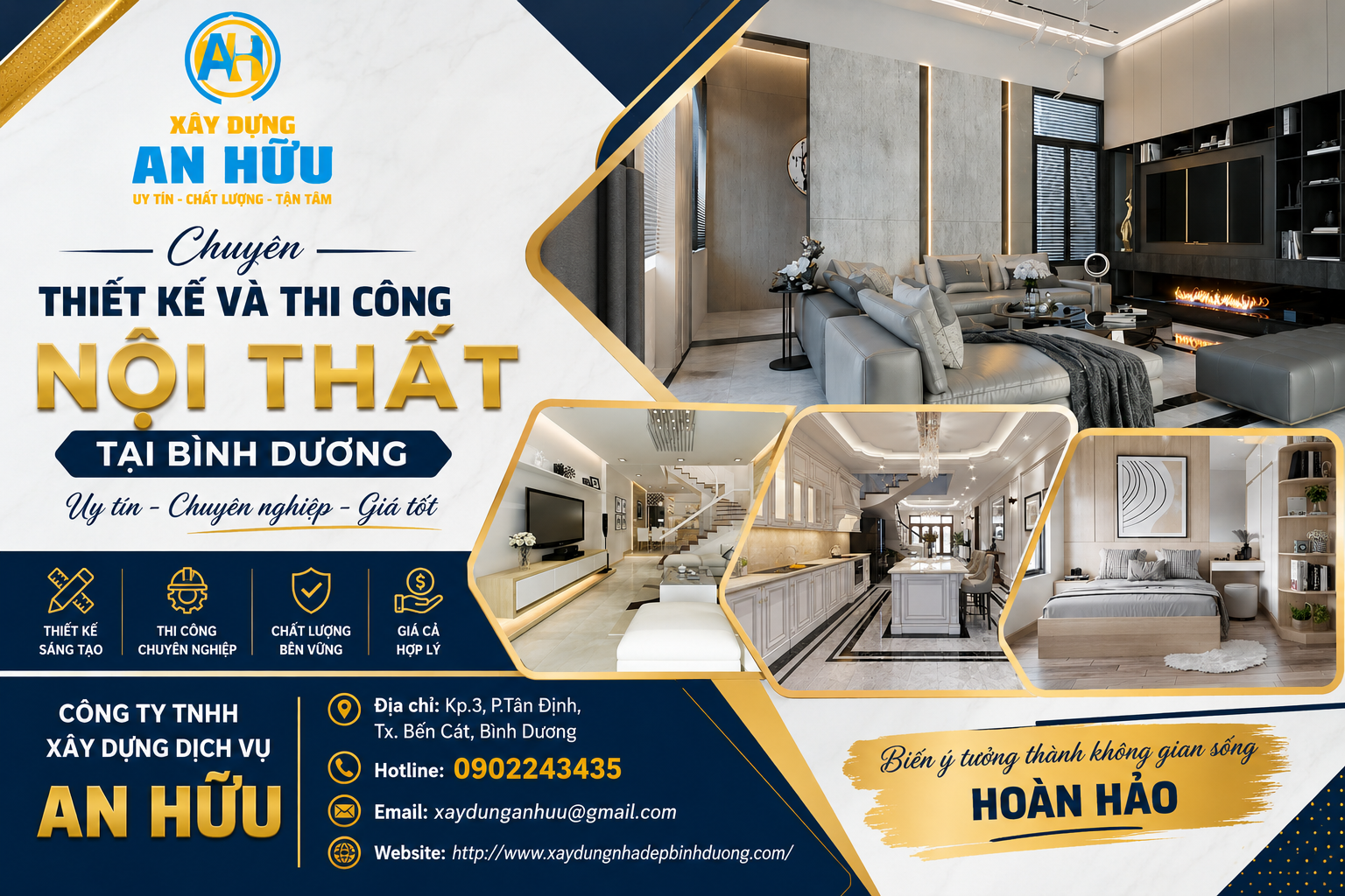thiết kế và thi công nội thất tại Bình Dương