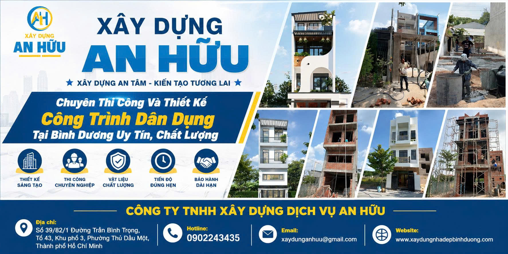 thi công và thiết kế công trình dân dụng tại Bình Dương